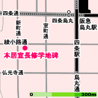 本居宣長修学地碑の所在地図
