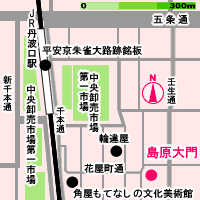 島原大門の所在地図