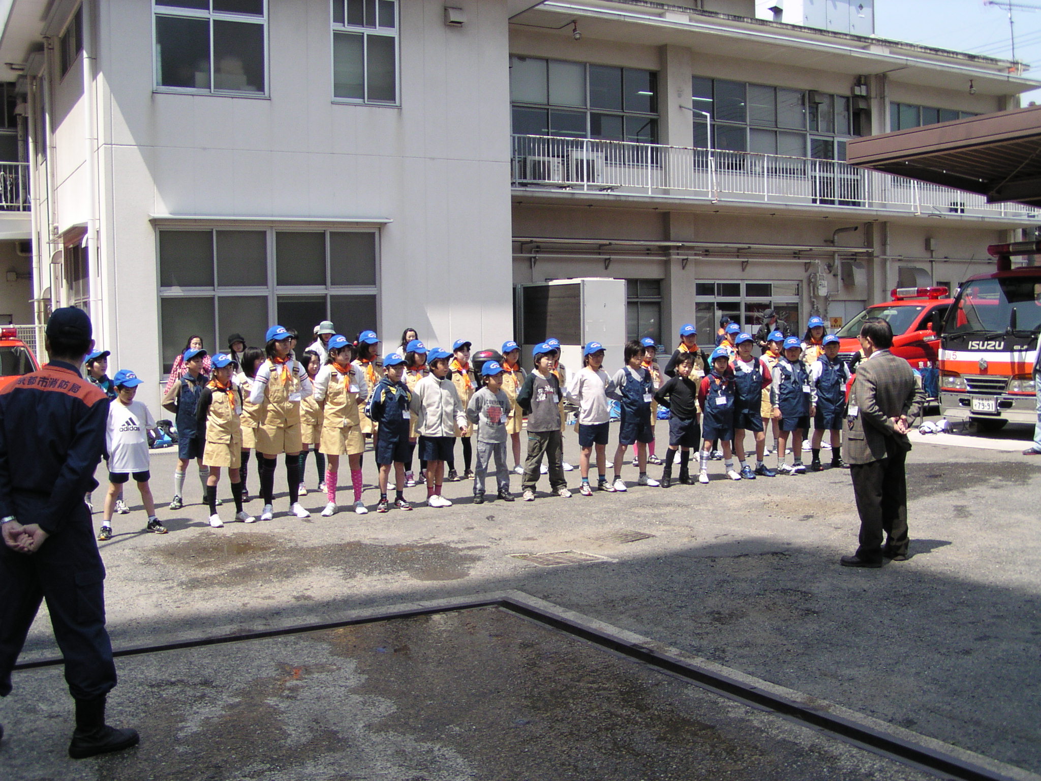 放水訓練見学中2