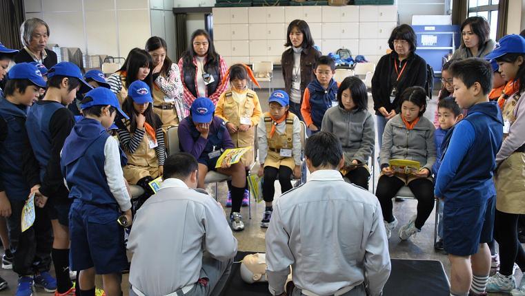 救急隊の実演