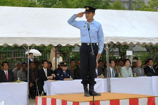 川中消防団長訓示