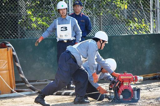 小型動力ポンプ操法訓練