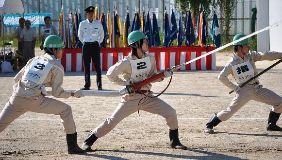 小型動力ポンプ操法訓練