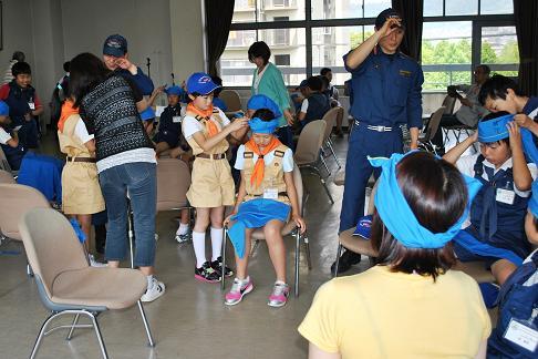 三角きんの使い方を教えてもらっています