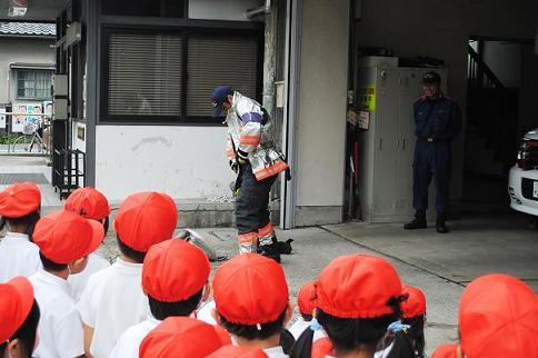 防火衣の早着替え