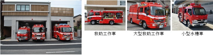 紫明消防出張所と車両