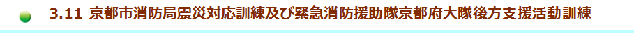 3.11京都市消防局震災対応訓練