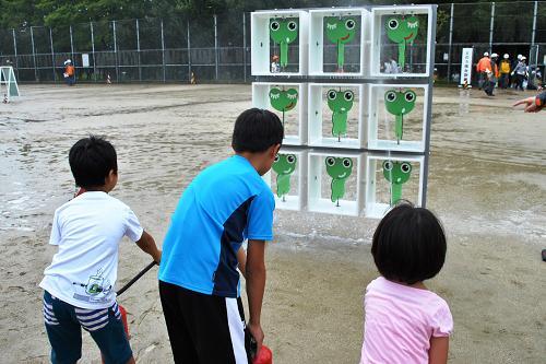 子ども消火訓練
