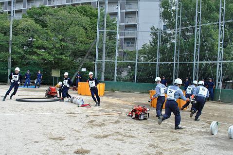 小型動力ポンプ操法訓練