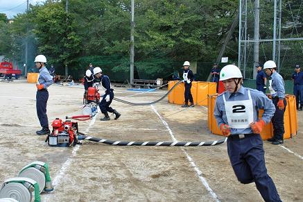 小型動力ポンプ操法訓練