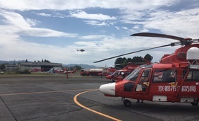 航空小隊の待機場所（熊本空港）