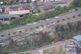 熊本県内上空から撮影