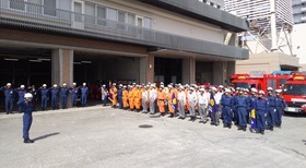 京都府大隊 第1次派遣部隊の出発式