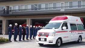 京都府大隊 第1次派遣部隊の出発式