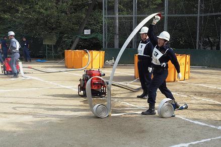 小型動力ポンプ操法訓練