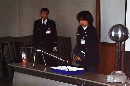 ガソリンスタンド従業者に対する防火研修会