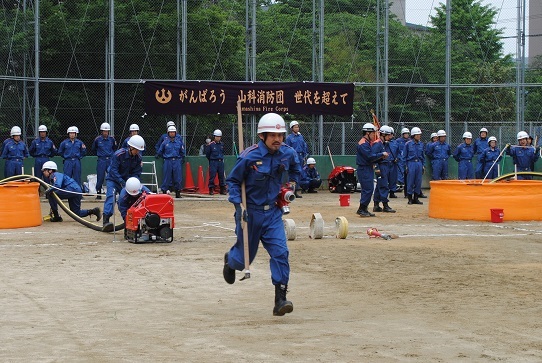 実放水訓練の様子
