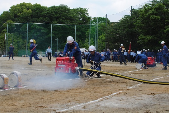実放水訓練の様子