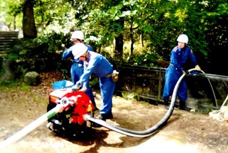 第2てい団の元ポンプの様子