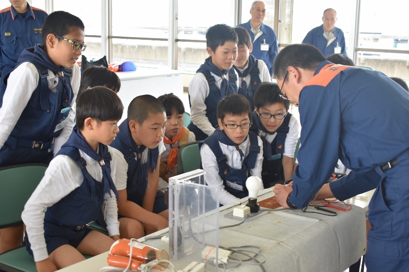 電気火災の再現実験