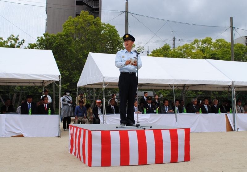 松崎耕三山科消防署長の講評