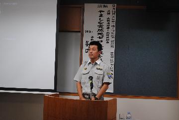 救急隊長による救急業務の説明