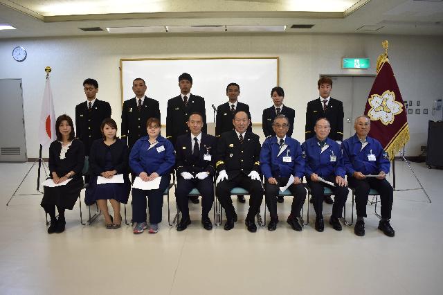 南消防団辞令交付式のページにリンクしています