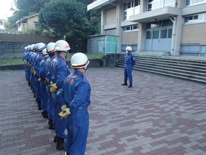 山本左京消防団長
