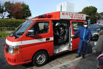 山科ジュニア消防団出動！