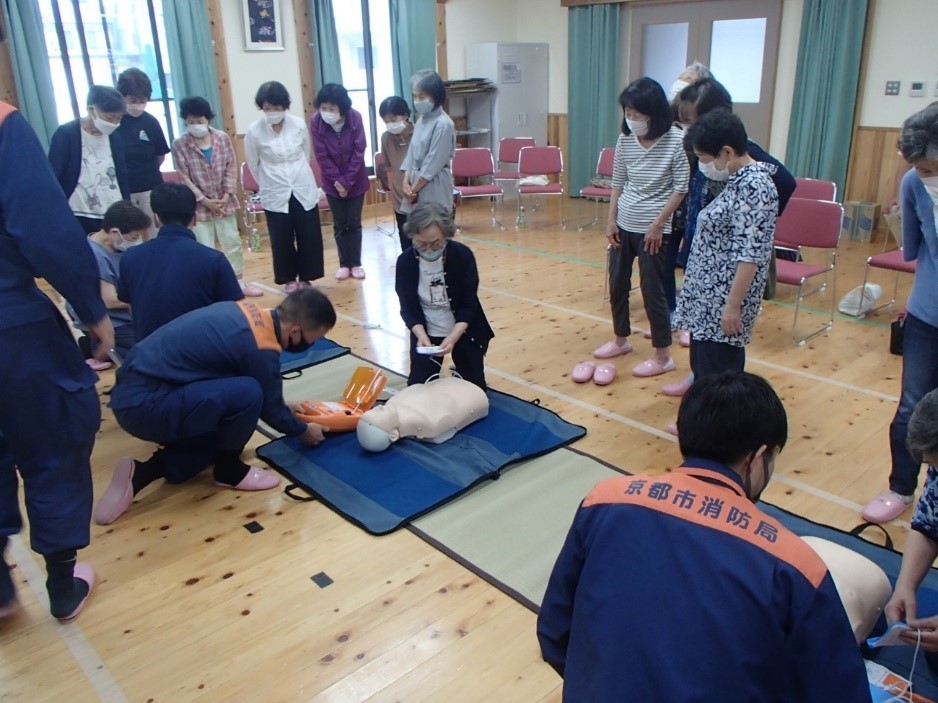 AEDの操作について訓練