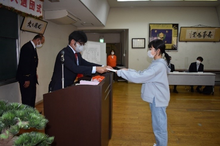 退団員への修了証交付