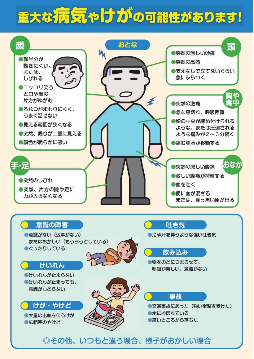 救急車利用リーフレット（成人版）