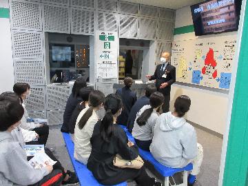 避難に関する研修の様子