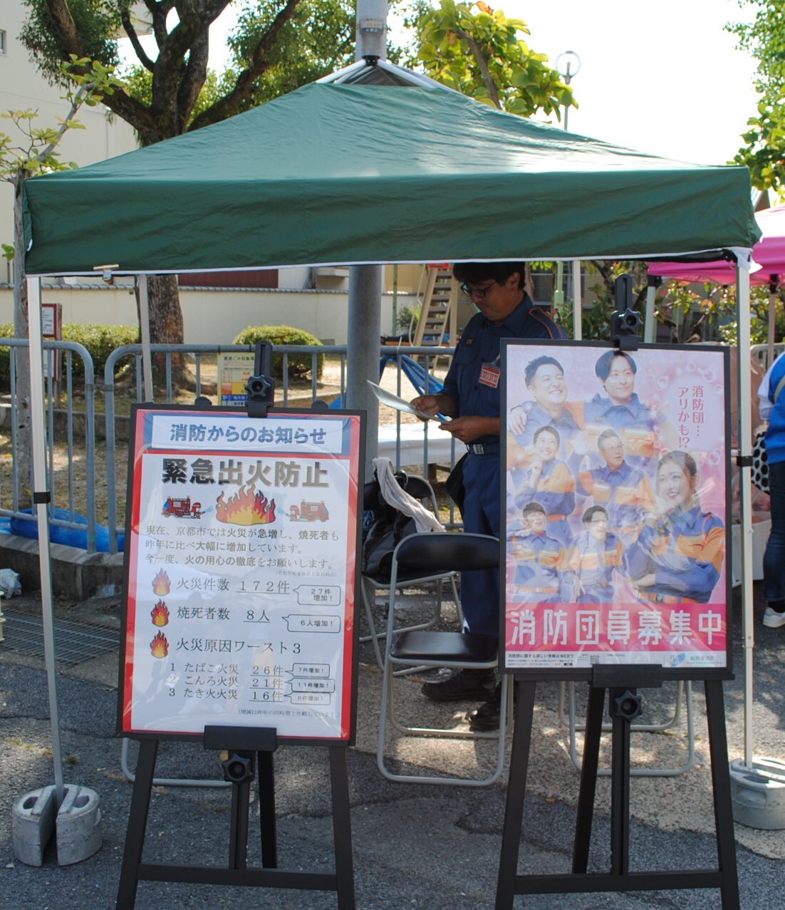 出火防止及び消防団員募集ポスターの写真