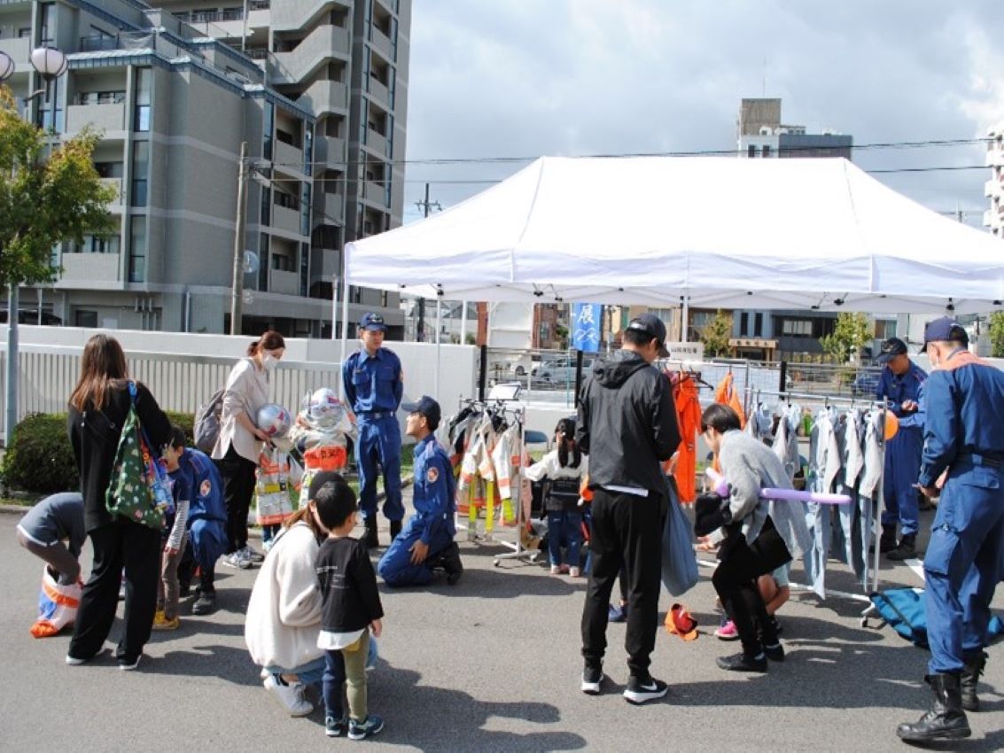 京都刑務所矯正展での防火PRの写真