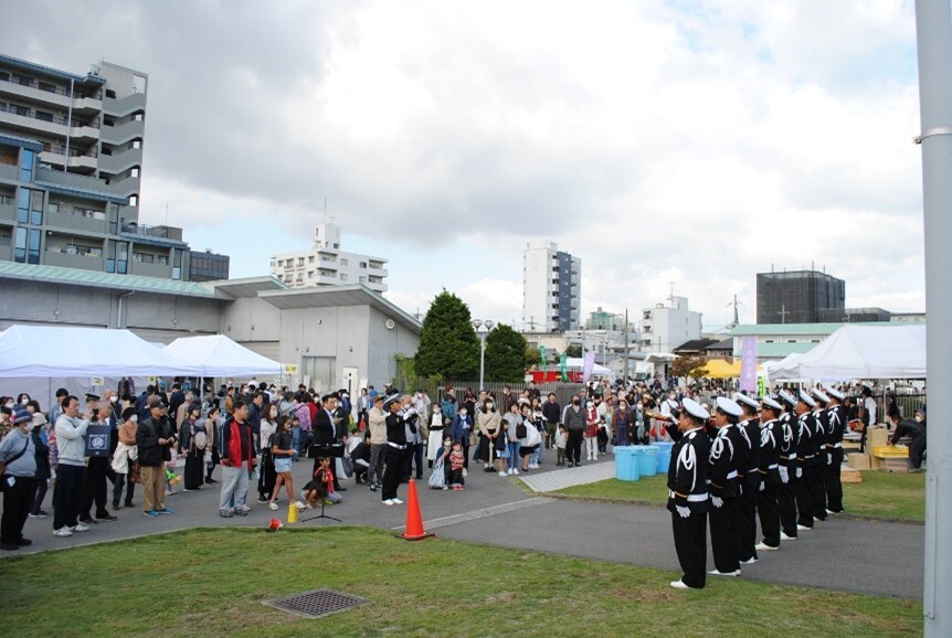 京都刑務所矯正展での防火PRの写真