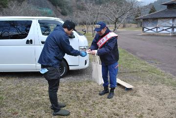 宇津峡公園にて防火広報