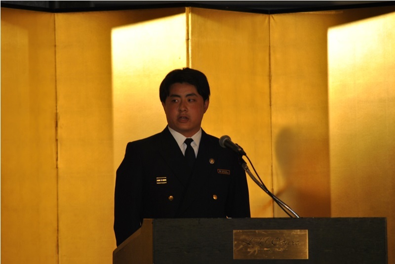 平野消防士が発表している様子