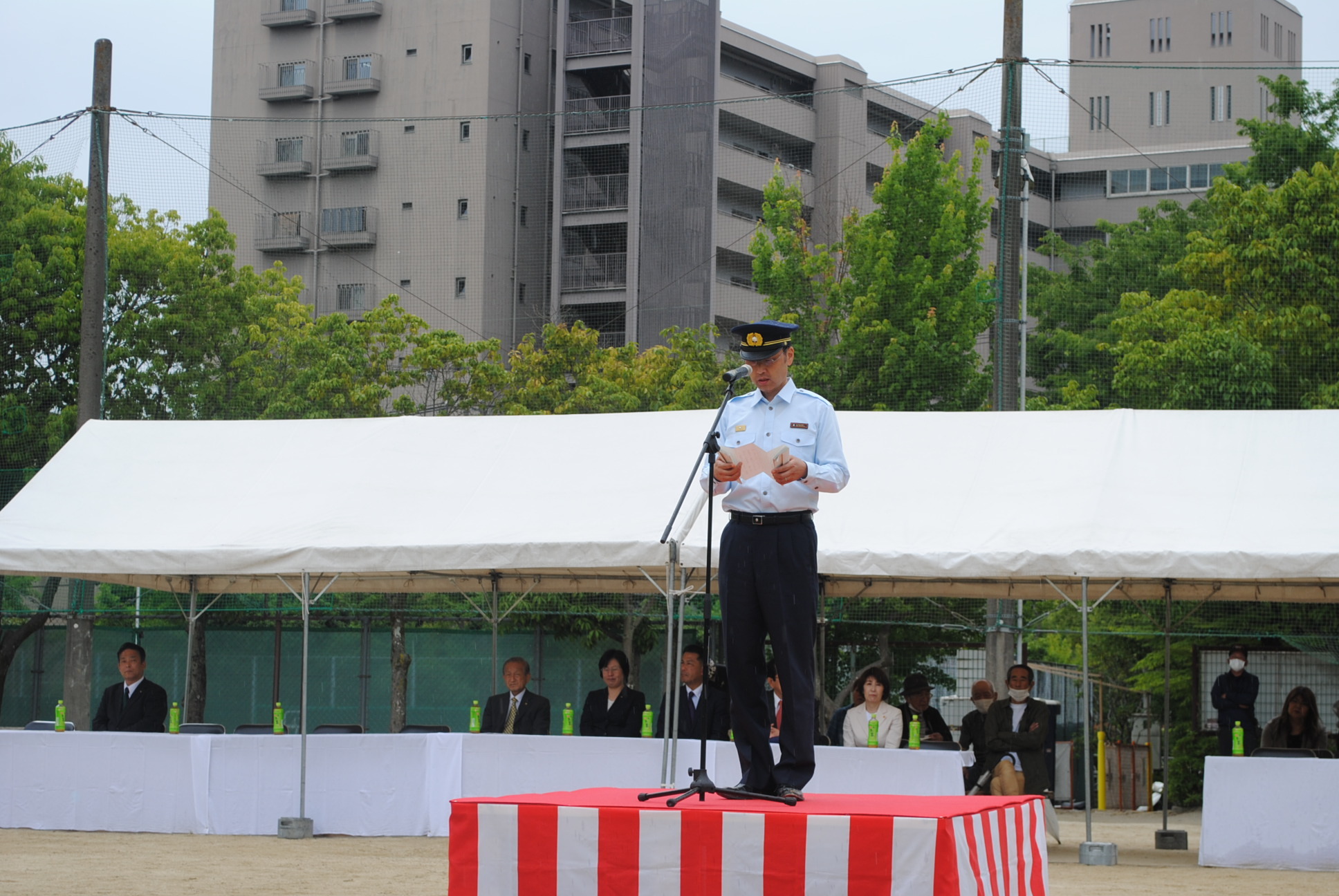 山科消防署岡本署長　訓練講評