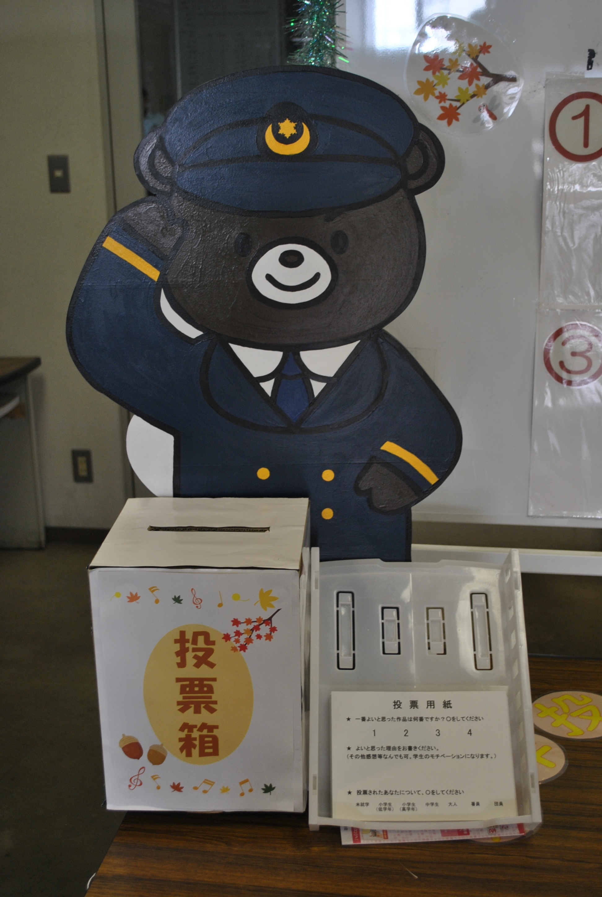 投票用紙と投票箱