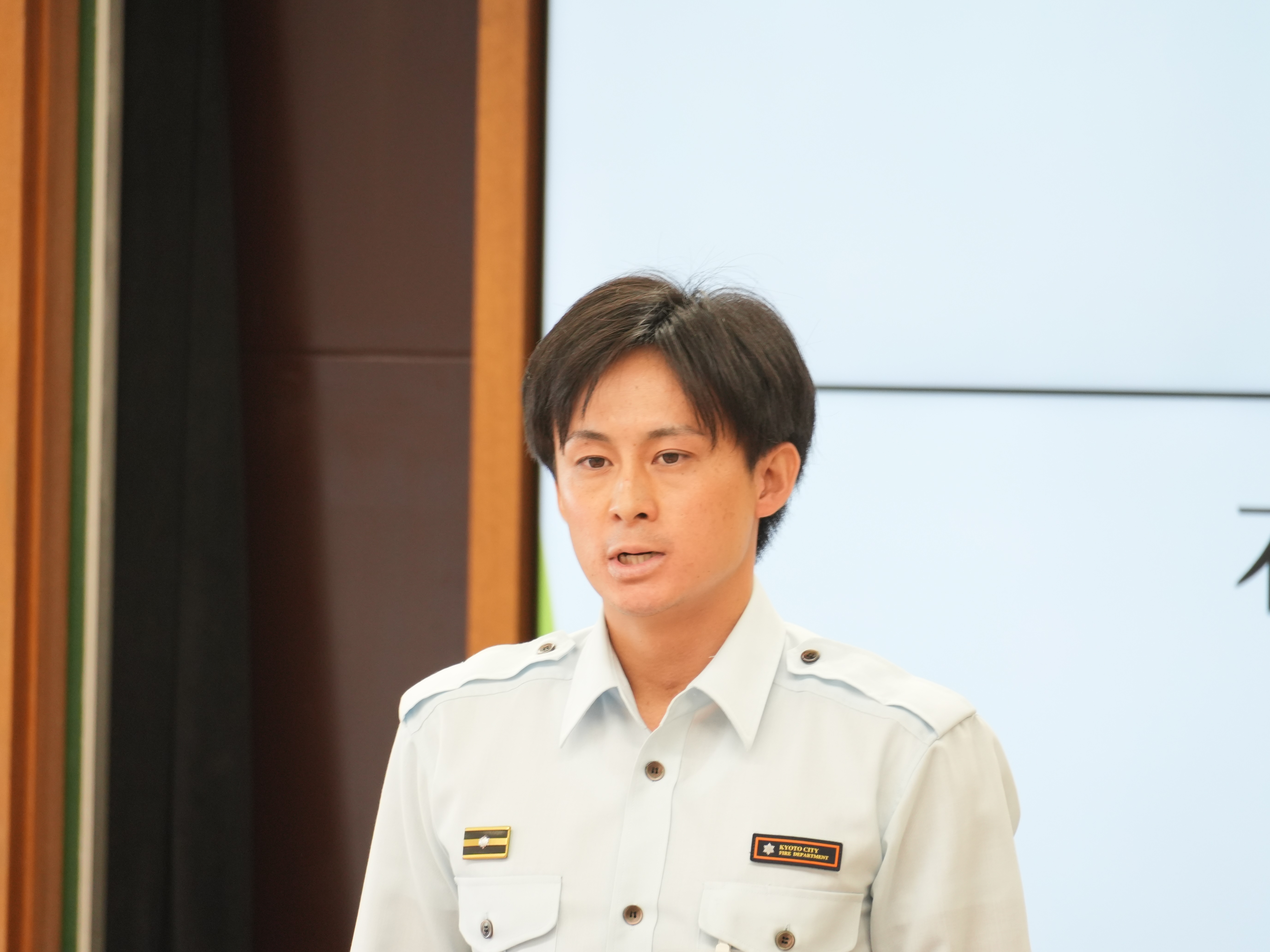 発表する様子