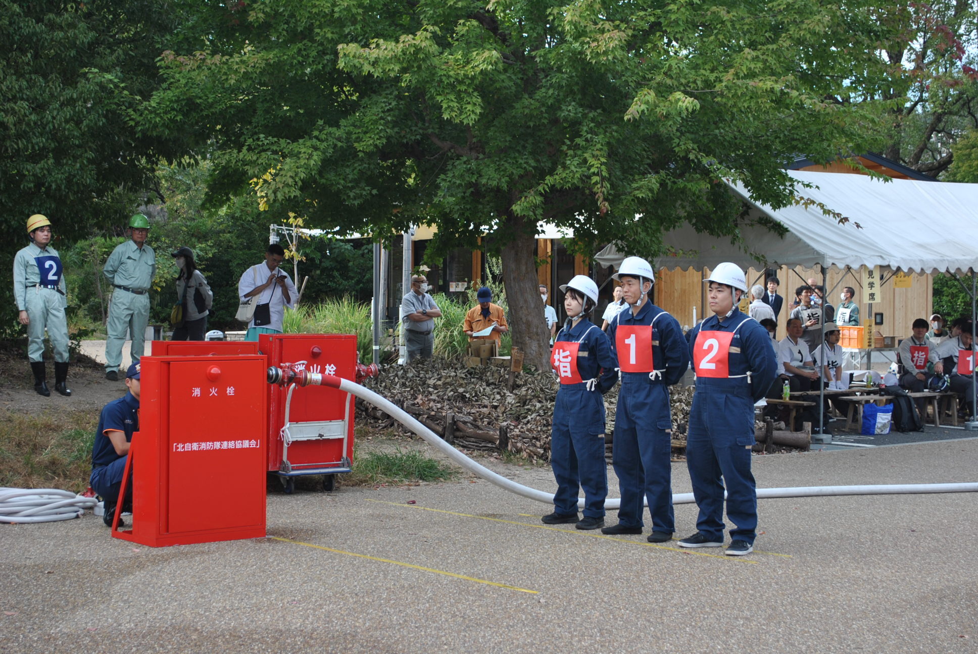 屋内消火栓操法訓練
