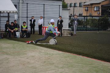小型動力ポンプ操法訓練の様子