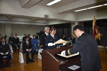 優良消防分団表彰（市長表彰）粟田分団