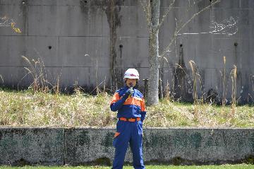 左京消防団長による訓練講評