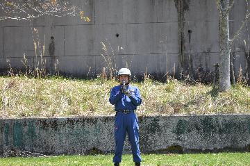 左京消防署長による訓練講評
