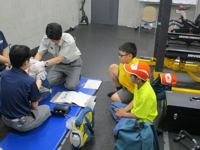 救急訓練見学の様子