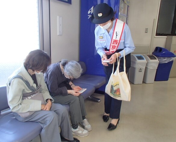 「火の元にご注意ください！」と、患者の皆さんに熱心に呼び掛けましたた