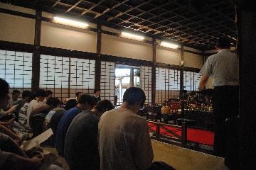 京都市消防局の文化財防火についての説明を行いました。