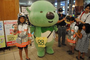 子供用防火衣の着装訓練